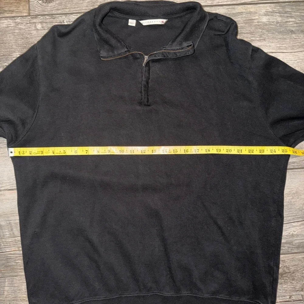 Cutter & Buck Mens XL Black Long Sleeve 1/4 Zip Pullover Sweatshirt